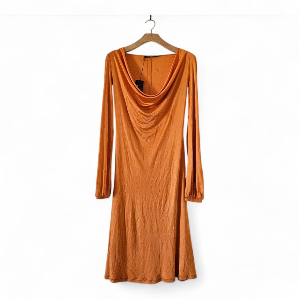 Cavalli Class Dress - Viscose - Orange size 8 (42 IT) NWT